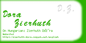 dora zierhuth business card